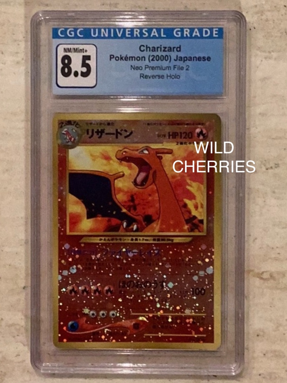 Pokemon Charizard 2000 Reverse Holo Neo Premium Japanese No. 006 Cgc 8.5 Tcg #6